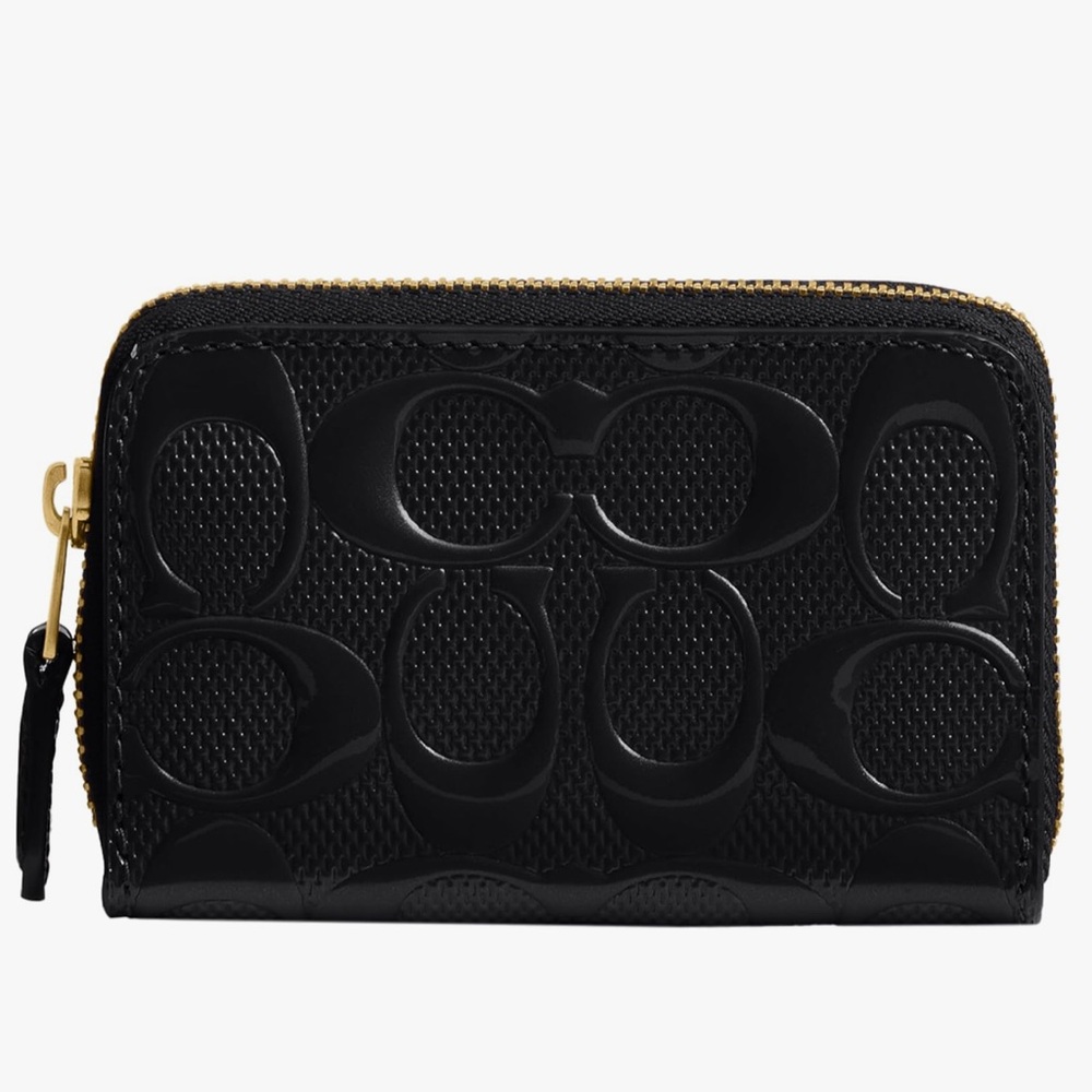 Coach Black Embossed Leather Wallet